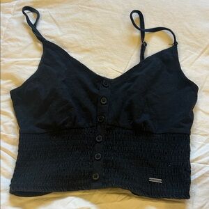 Hollister Black Button-Front Camisole